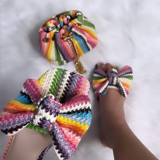 The Straw Bow Slippers